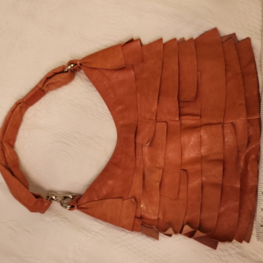 Sabina New York Layered Terracotta Leather Shoulder Bag - Picture 5 of 10